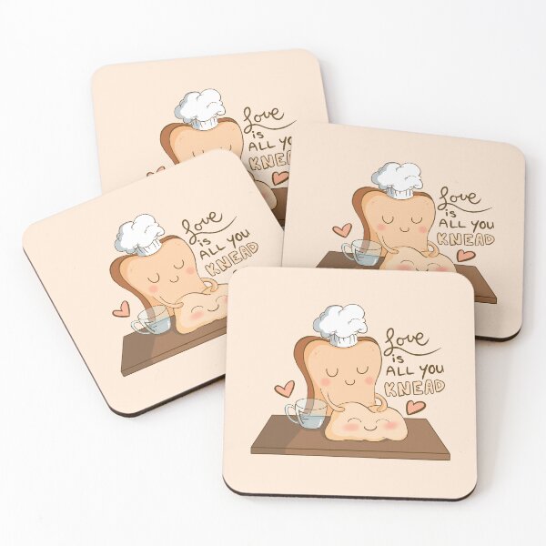 Item preview, Love Is All You KNEAD - Food Pun designed and sold by Honey Blossom.