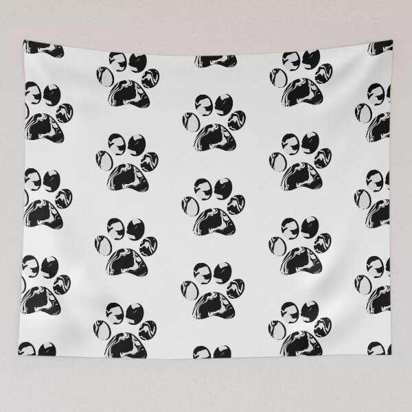Item preview, Black and White Marble Paw Print designed and sold by ViviTV.