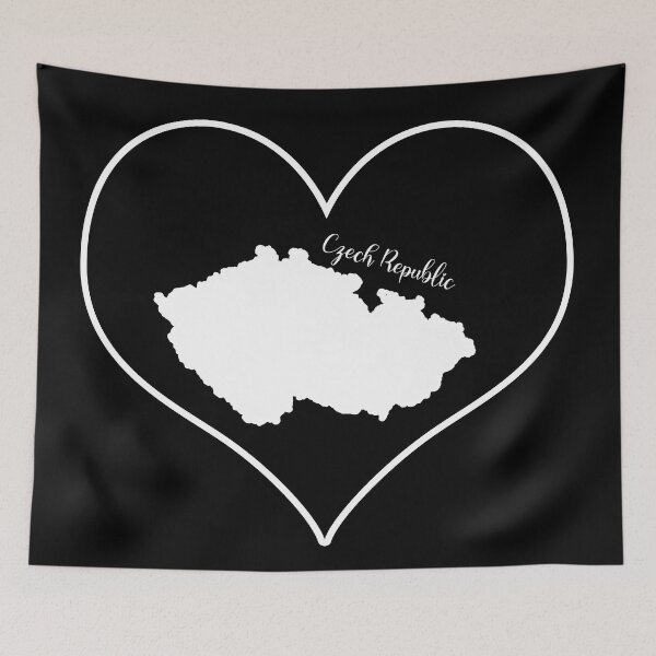 Item preview, Black heart map Czech Republic designed and sold by Astralia.