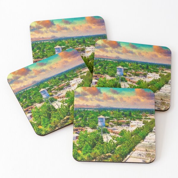 Item preview, Yuba City and the water tower, California - digital painting designed and sold by NickoPrints.
