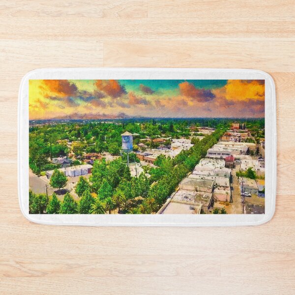 Item preview, Yuba City and the water tower, California - digital painting designed and sold by NickoPrints.