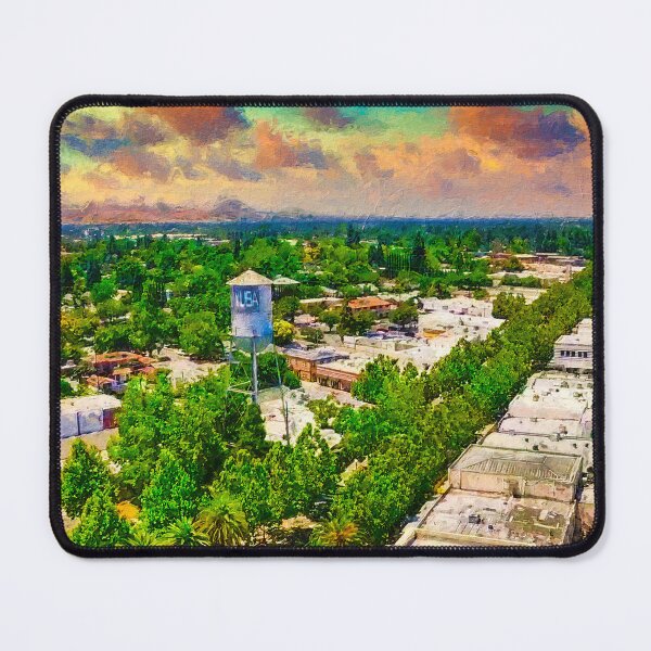 Item preview, Yuba City and the water tower, California - digital painting designed and sold by NickoPrints.