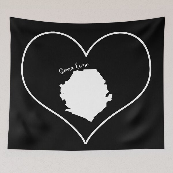 Item preview, Black Heart Map Sierra Leone designed and sold by Astralia.