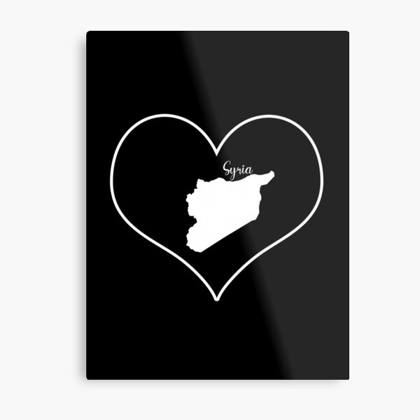 Aperçu de l'œuvre Coeur noir carte Syrie créée et vendue par Astralia.