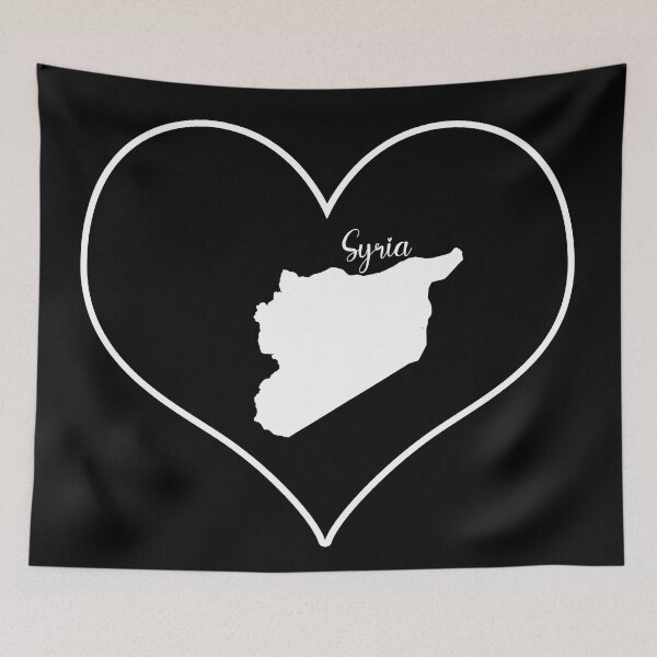 Item preview, Black heart map Syria designed and sold by Astralia.