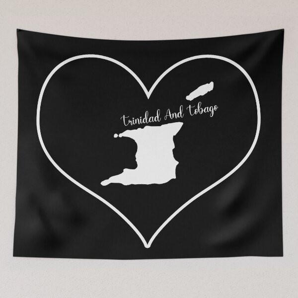 Item preview, Black heart map Trinidad and Tobago designed and sold by Astralia.