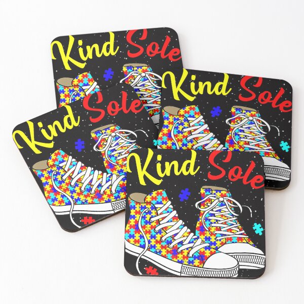 Item preview, Be A Kind Sole Autism Awareness Rainbow Trendy Puzzle Shoes designed and sold by DavidBenson47.