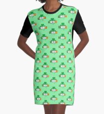 Irish cloverleaf chemical element Rz37b Graphic T-Shirt Dress