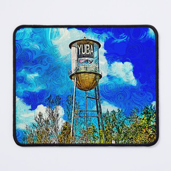 Item preview, The iconic water tower in Yuba City, California - impressionist painting designed and sold by NickoPrints.