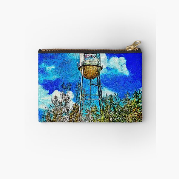 Item preview, The iconic water tower in Yuba City, California - impressionist painting designed and sold by NickoPrints.