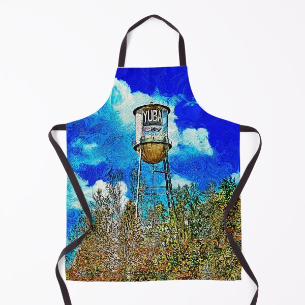 Item preview, The iconic water tower in Yuba City, California - impressionist painting designed and sold by NickoPrints.