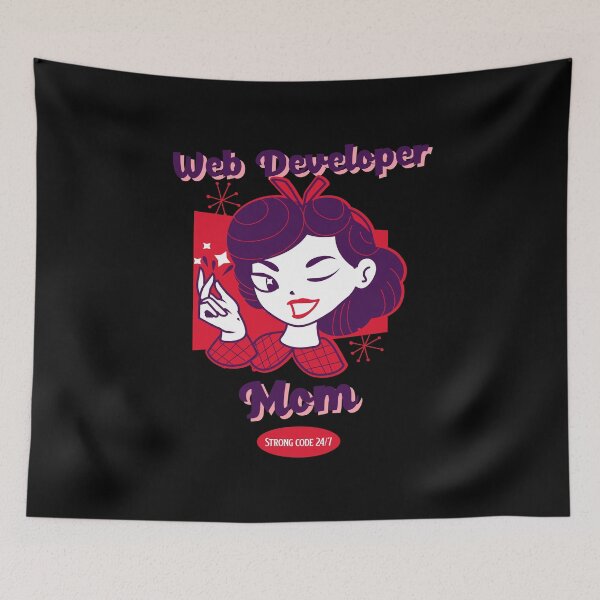 Item preview, Web Developer Mom. Strong Code 24/7 - Web Development Female Coder designed and sold by Shirtlify.