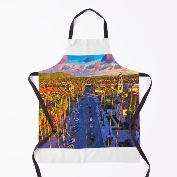 Item preview, Mission Inn Avenue in downtown Riverside, California - digital painting designed and sold by NickoPrints.