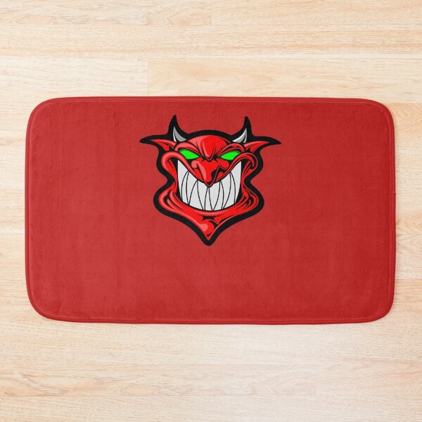 Item preview, red devil face smiling with green eyes Sticker designed and sold by Luisa1GOllner.