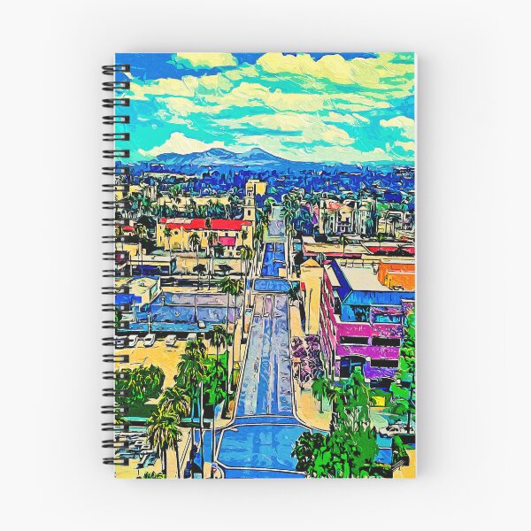 Item preview, Lemon Street in downtown Riverside, California - impressionist painting designed and sold by NickoPrints.