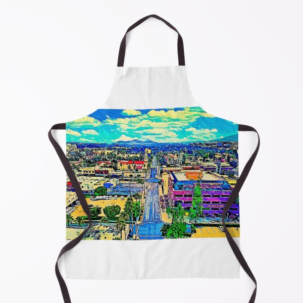 Item preview, Lemon Street in downtown Riverside, California - impressionist painting designed and sold by NickoPrints.