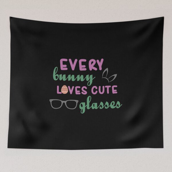Item preview, EVERY BUNNY LOVES CUTE GLASS designed and sold by Kalit Designs.