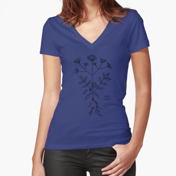 Rooted Botanical Fitted V-Neck T-Shirt