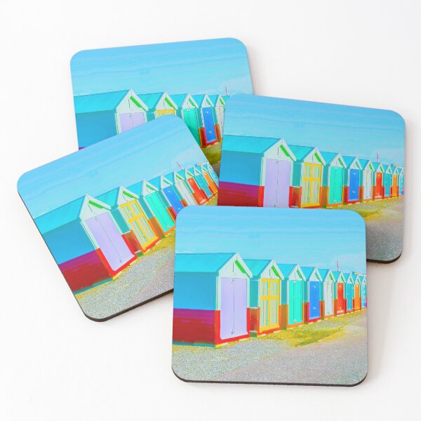 Item preview, Row of Beach Huts  - Anime Style designed and sold by RW Jemmett.