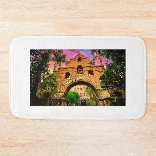 Item preview, The entrance of the Mission Inn Hotel and Spa courtyard in Riverside, California designed and sold by NickoPrints.