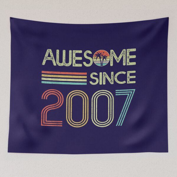 Item preview, Retro Vintage 15th Birthday Gifts  Awesome Since 2007  designed and sold by AkilomiLokiasji.