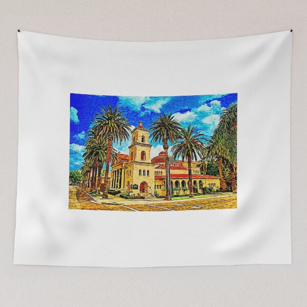 Item preview, First Church of Christ, Scientist, in Riverside, California - impressionist painting designed and sold by NickoPrints.