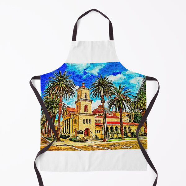 Item preview, First Church of Christ, Scientist, in Riverside, California - impressionist painting designed and sold by NickoPrints.