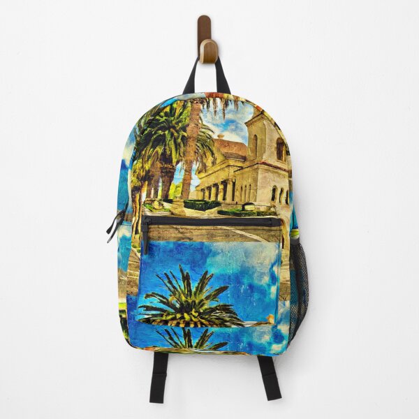 Item preview, First Church of Christ, Scientist, in Riverside, California - impasto oil painting designed and sold by NickoPrints.