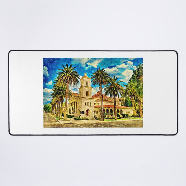 Item preview, First Church of Christ, Scientist, in Riverside, California - impasto oil painting designed and sold by NickoPrints.