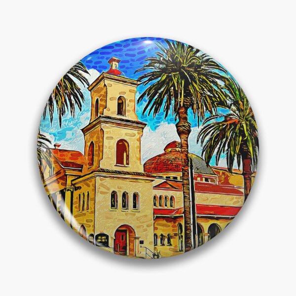 Item preview, First Church of Christ, Scientist, in Riverside, California - impressionist painting designed and sold by NickoPrints.