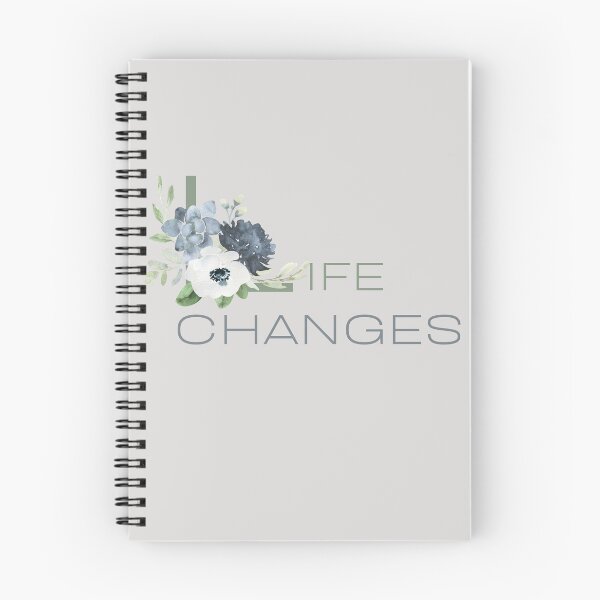 Item preview, Life Changes quote with blue Hellebore designed and sold by Levated.