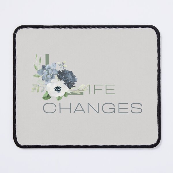 Item preview, Life Changes quote with blue Hellebore designed and sold by Levated.