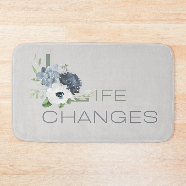 Item preview, Life Changes quote with blue Hellebore designed and sold by Levated.