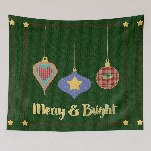 Item preview, Merry and Bright felt, knit stitched Christmas ornaments designed and sold by Glimmersmith.