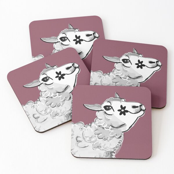 Item preview, Happy Sheep with a flower designed and sold by EskTuulispaa.