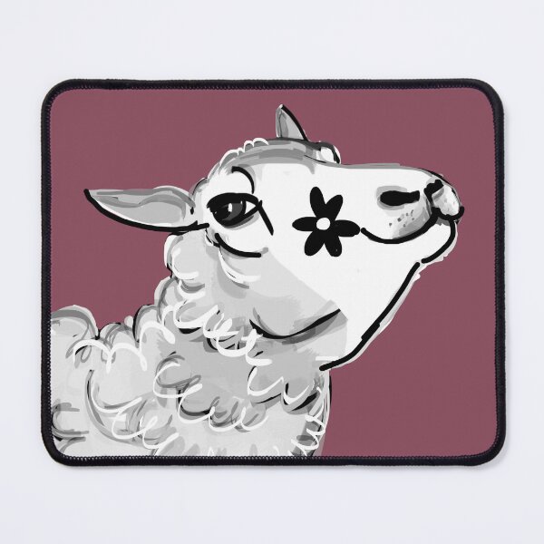 Item preview, Happy Sheep with a flower designed and sold by EskTuulispaa.