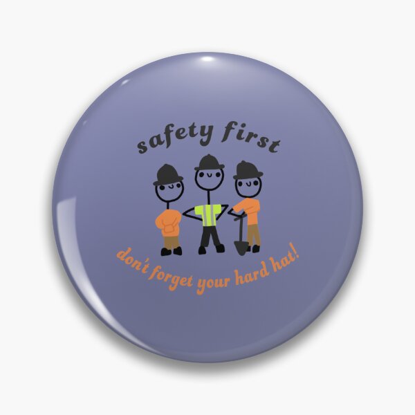 Artikelvorschau, Safety First Hard Hat Reminder Cute Stick Drawing Construction Carpentry Linemen Design entworfen und verkauft von HardhatDesign.