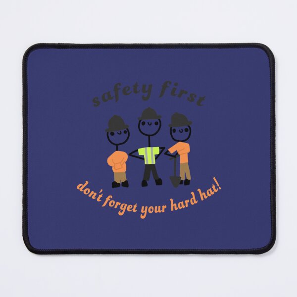 Item preview, Safety First Hard Hat Reminder Cute Stick Drawing Construction Carpentry Linemen Design designed and sold by HardhatDesign.