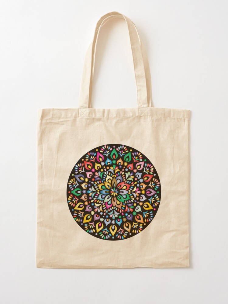 Colorful floral art, Mandala art, flower art Tote Bag for Sale by  Peace-Nepal