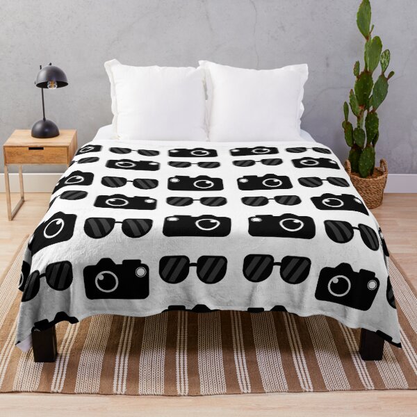 Item preview, Cool seamless pattern with cute retro cameras and sunglasses designed and sold by Colorfulandfun.