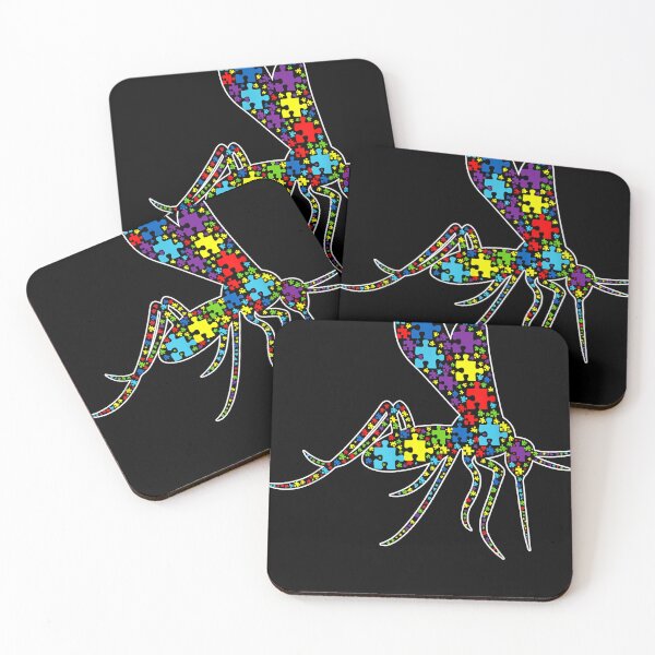 Item preview, Autism Awareness Cute Mosquito Puzzle Piece Animals Support designed and sold by Rickie-Marsh.
