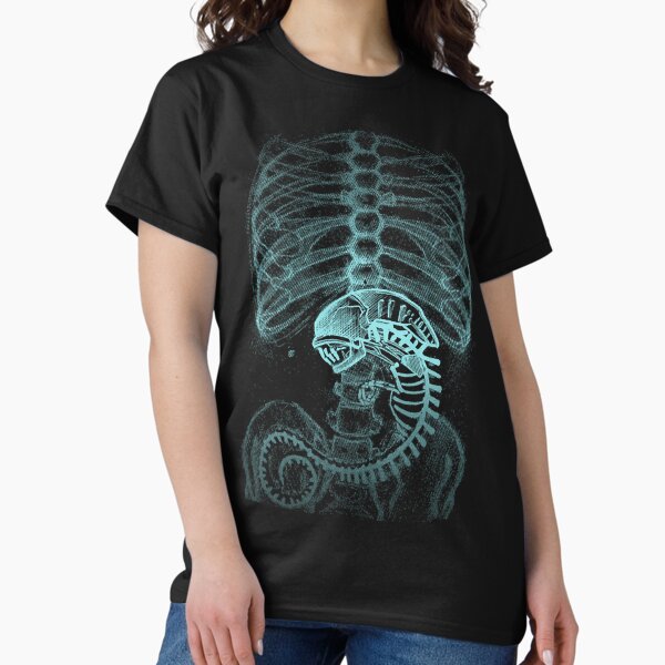 Artikel-Vorschau von Klassische Radiographie, Alien-T-Shirt Röntgen, designt und verkauft von Tenney Malley.