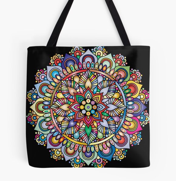 Mandala Tote Bag, Flower Mandala Shoulder Bag, Yoga Bag, Yoga Teacher Gift,  Zen Bag, Organic Cotton Canvas Tote Womens, Reusable Grocery Bag - Etsy