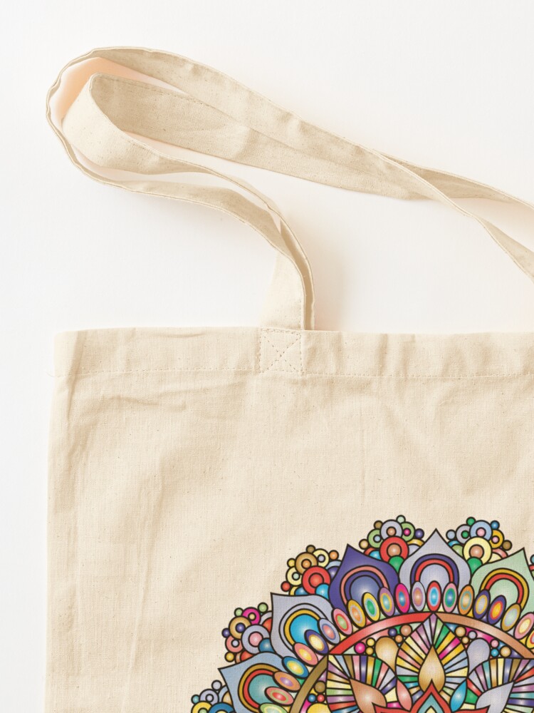 Pure hand-painted mandala cup bag [flower wedding] canvas bag Zen winding  Henna Mandala