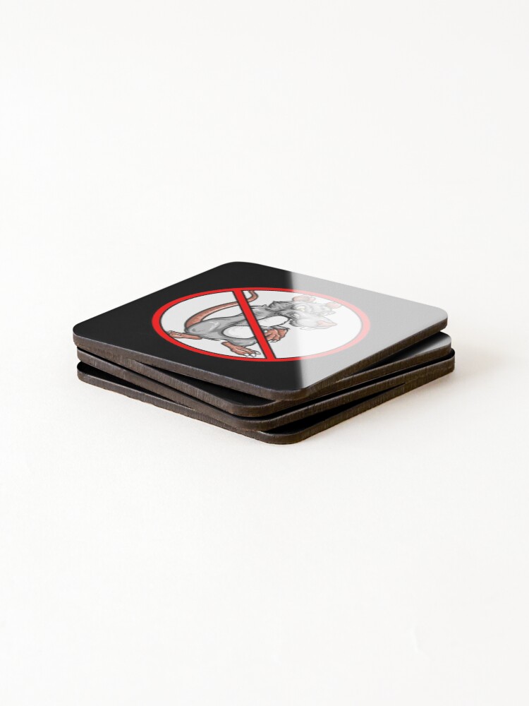 Thumbnail 4 of 5, Coasters (Set of 4), No Rats designed and sold by HardhatDesign.
