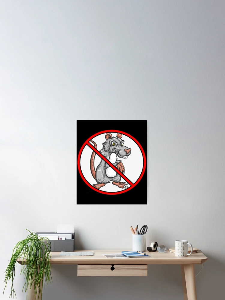 Thumbnail 2 of 3, Poster, No Rats designed and sold by HardhatDesign.