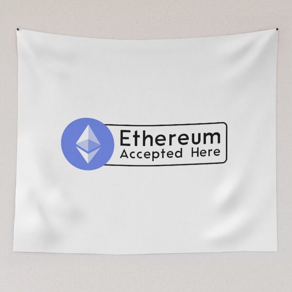 Item preview, ETHEREUM ACCEPTED HERE designed and sold by Crypto Pirates.