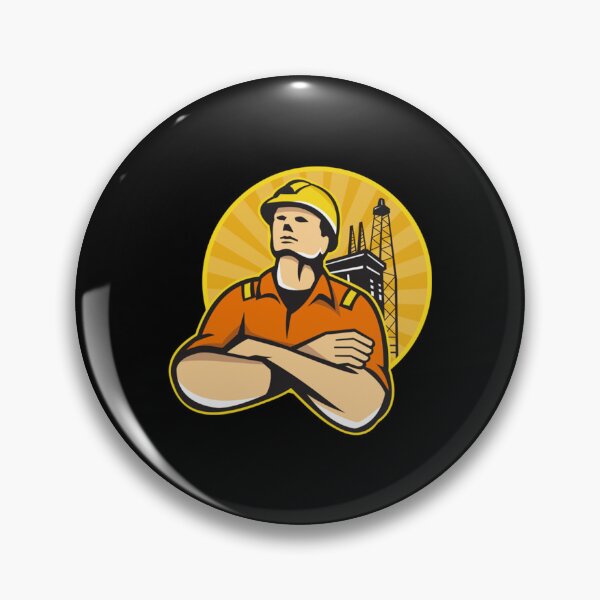 Item preview, Offshore Oil and Gas Worker Rig Retro    designed and sold by HardhatDesign.