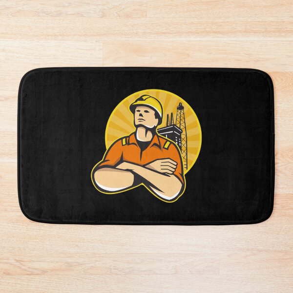 Item preview, Offshore Oil and Gas Worker Rig Retro    designed and sold by HardhatDesign.