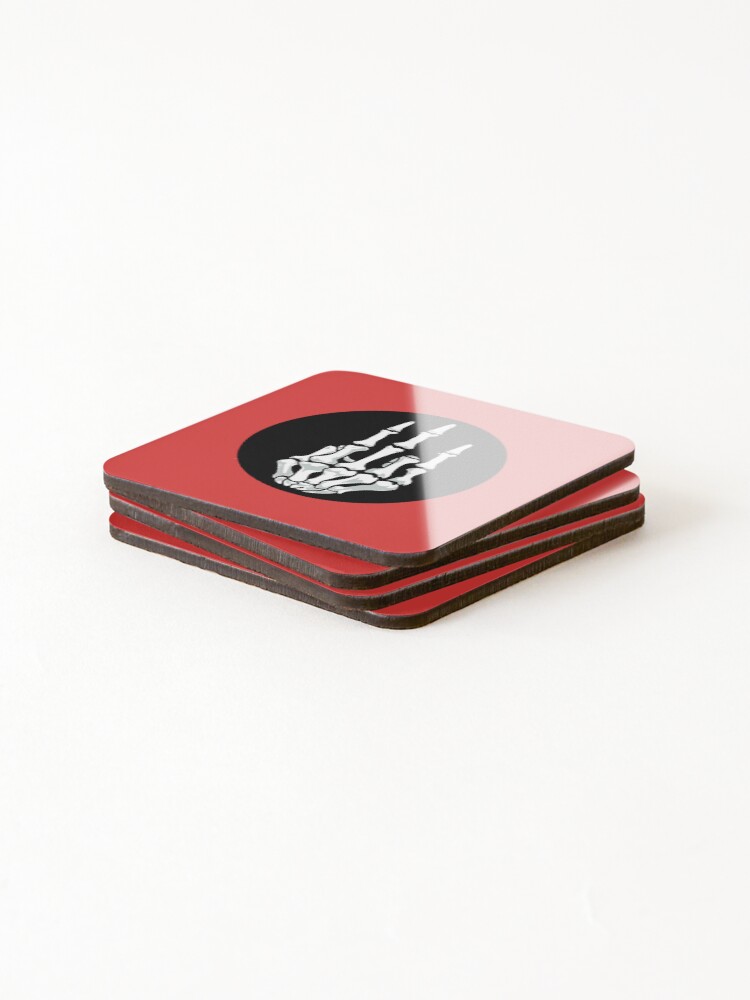 Thumbnail 4 of 5, Coasters (Set of 4), Shocker Hand  Sticker designed and sold by Alex2Azeev.